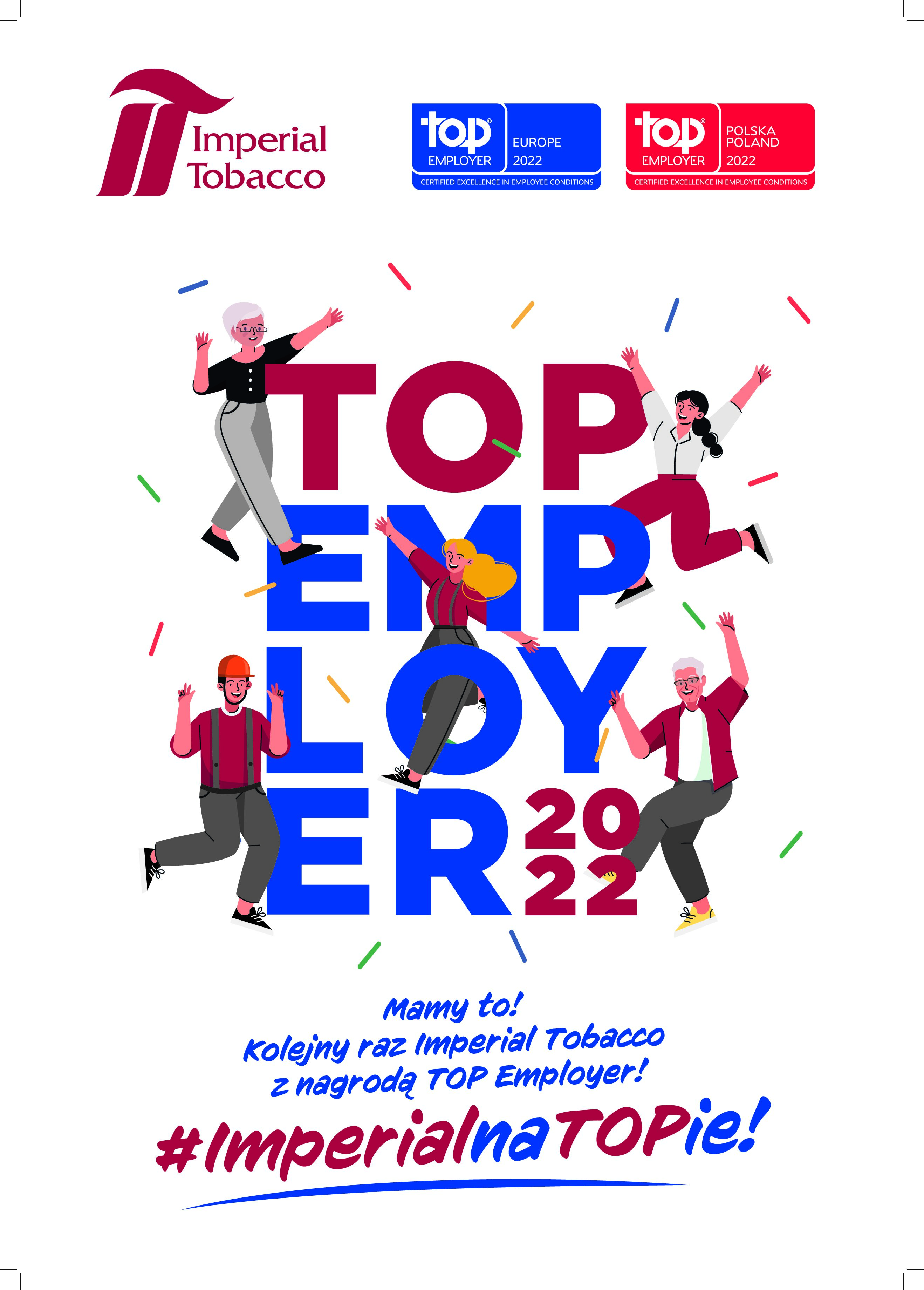 Imperial Tobacco z certyfikatem Top Employer 2022!